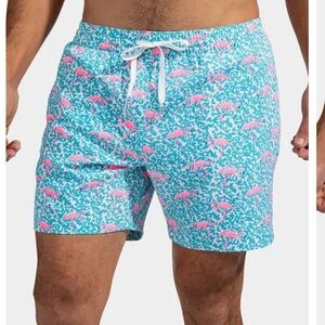 Chubbies Blue and Pink Athletic Shorts with Drawstring Waist
